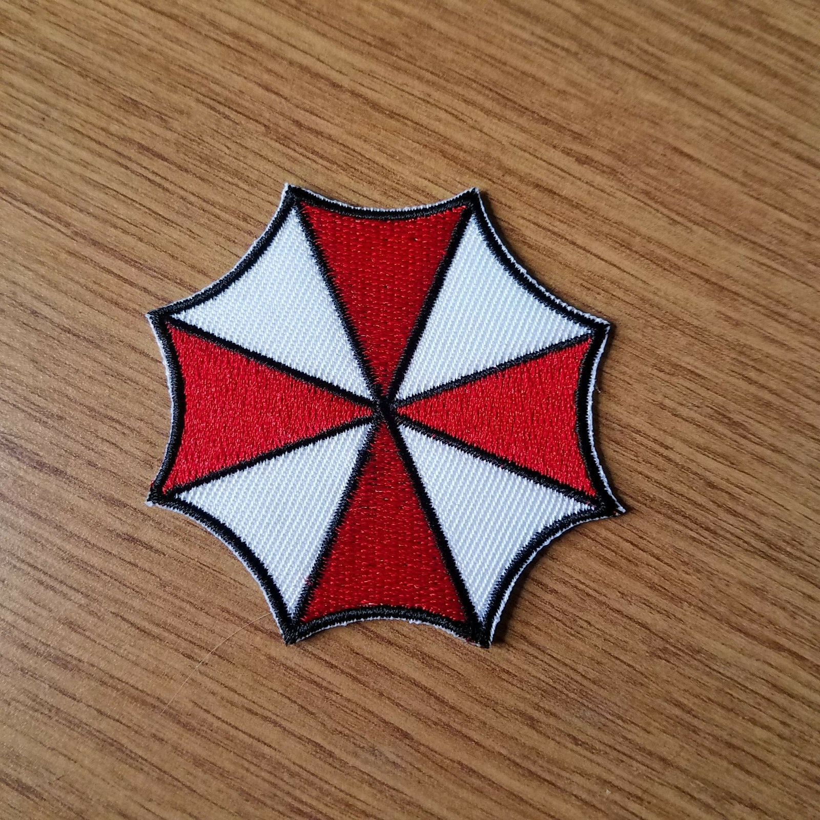 Resident Evil Umbrella Corporation die-cut peppermint Patch 2 1/2 inches tall