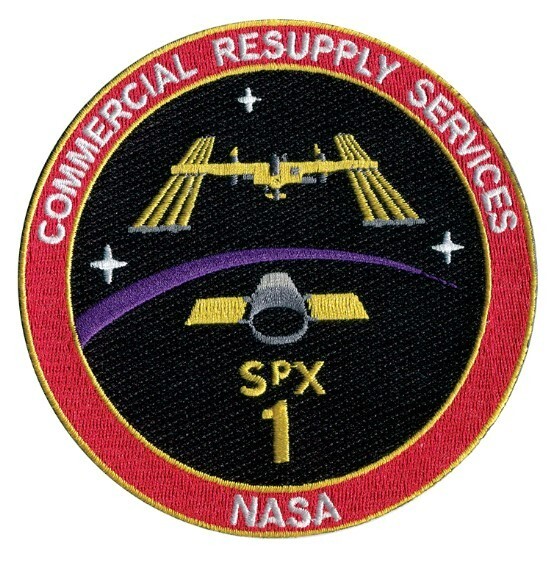 NASA SpaceX Commercial Resupply Services (CRS) ISS SPX1 Flight Embroidered Patch