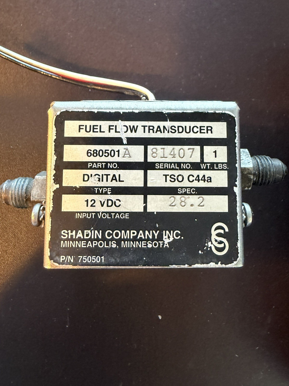 Shadin Fuel Transducer