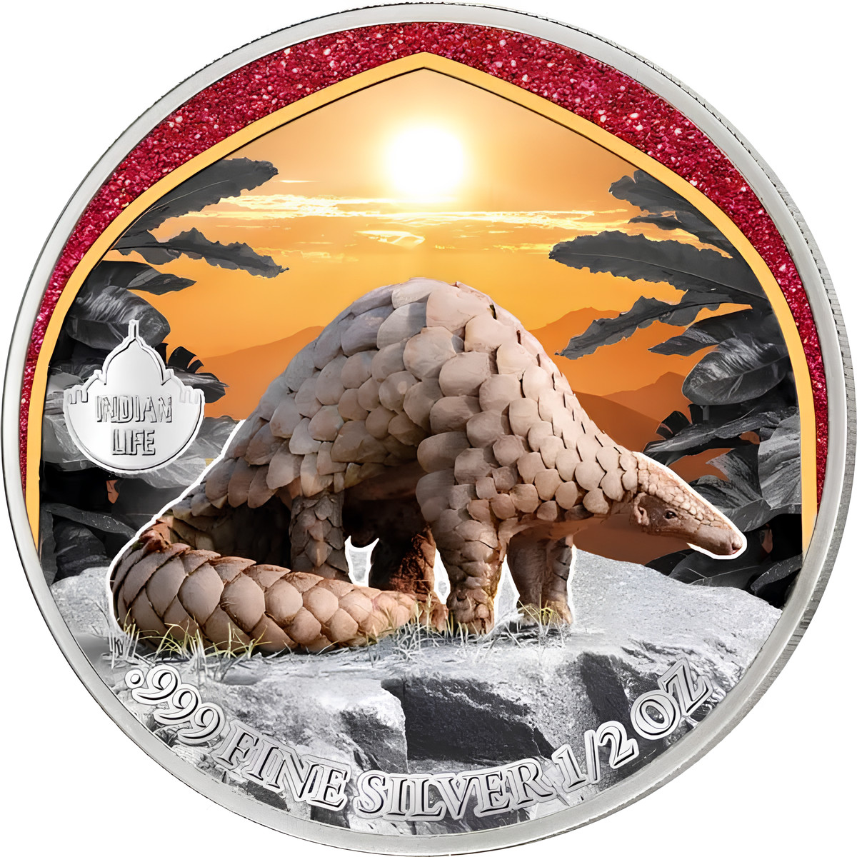 2024 Cameroon Indian Pangolin Silver Colored Coin Armor Animal WWF Wildlife RARE