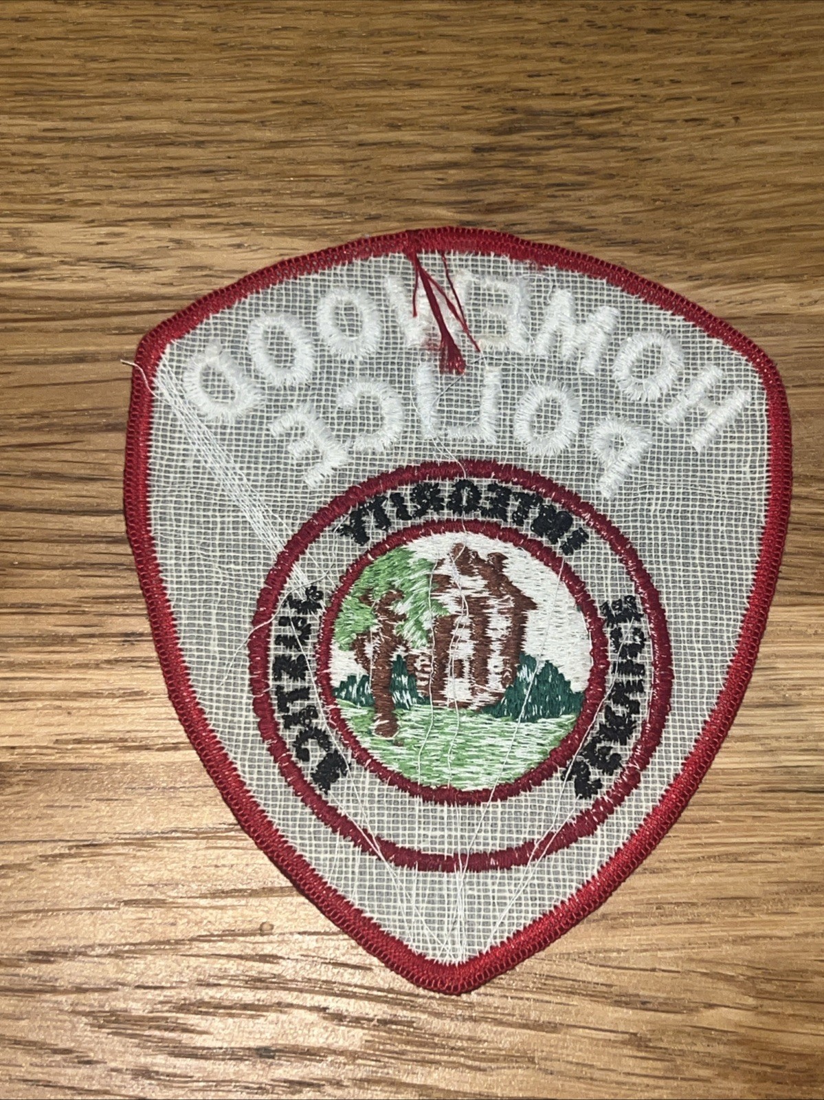 Vintage Obsolete Police Patch Homewood Illinois