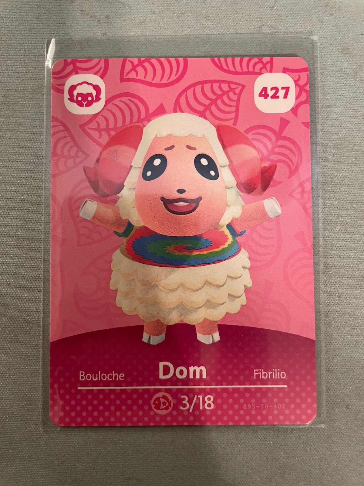 Dom 427 Animal Crossing Amiibo Card Series 5 Brand New Never Scanned