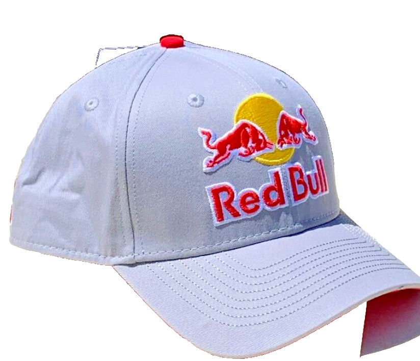 Cloud Gray Baseball Cap w/Red Undervisor. BMX. MotoGP. Motocross. Bike.