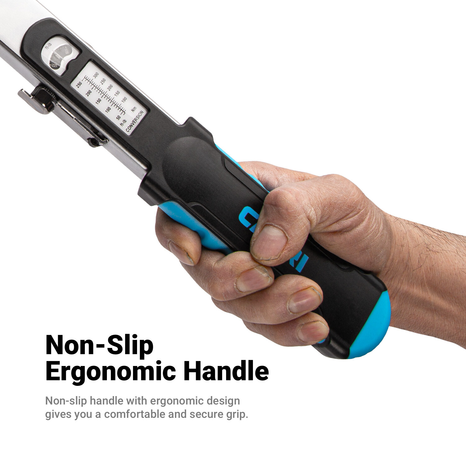 Capri Tools 1/2 in. Drive 50-250 ft/lbs Flex-Head Split Beam Torque Wrench