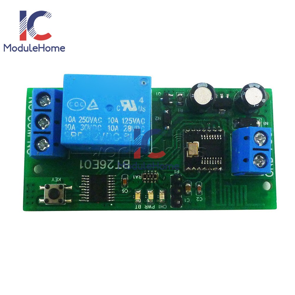DC12V 1 Channel Bluetooth BLE 5.2 Relay Module Control Board 6 Commands Operate
