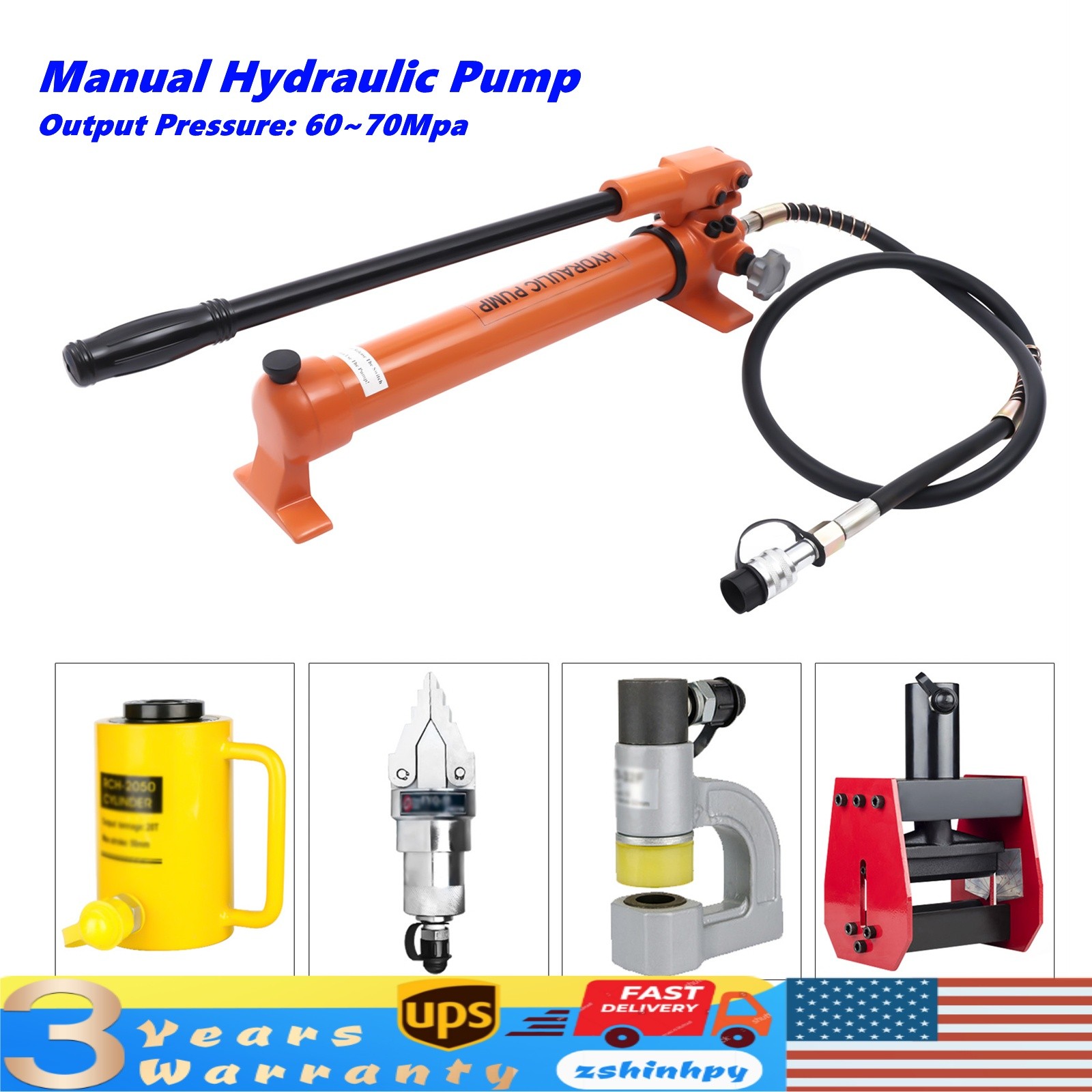 2mpa - 70mpa Manual Hydraulic Pump High Pressure Single Acting Oil Pump CP-700