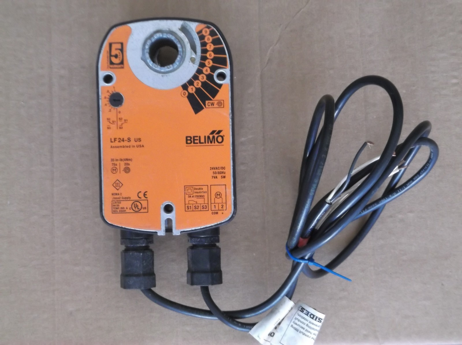 Belimo LF24-S US Spring Return Actuator 24V AC/DC NEW no box