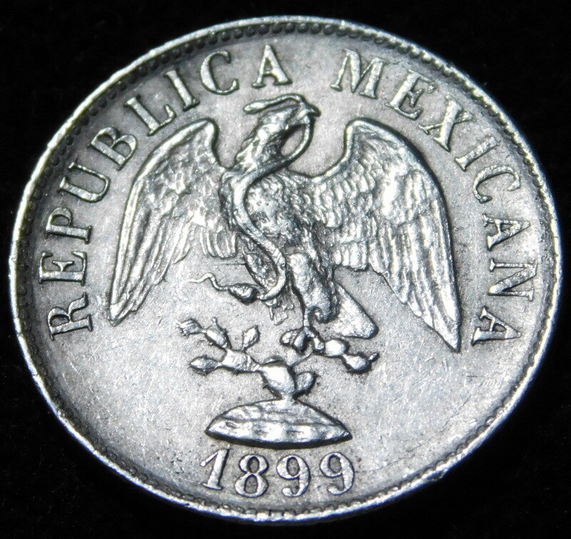Mexico 1899 20 Centavos Silver ------ A22-2-429