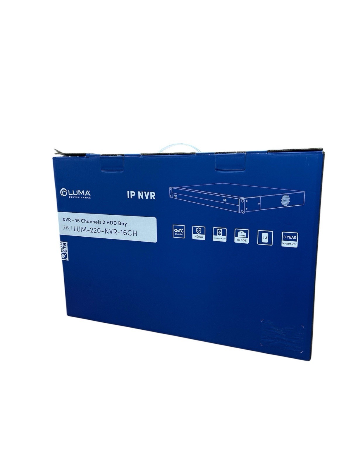 Luma LUM-220-NVR-16CH-0T 220 Series 16-Channel NVR, 16-Port PoE, 2 HDD Bay, 6TB