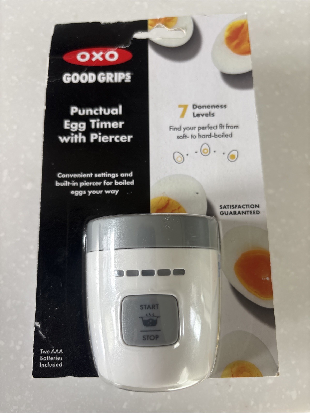 OXO Good Grips Punctual Egg Timer w/ Piercer Manual Timer 7 Doneness Levels: New