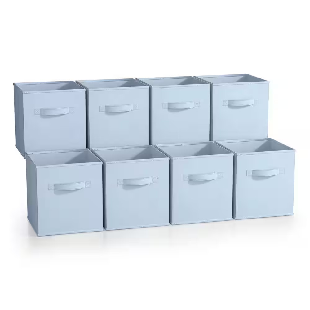 Storage Bins Handles, Multicolored 10.5 In. W X 11 In. H Fabric Decorative Baske