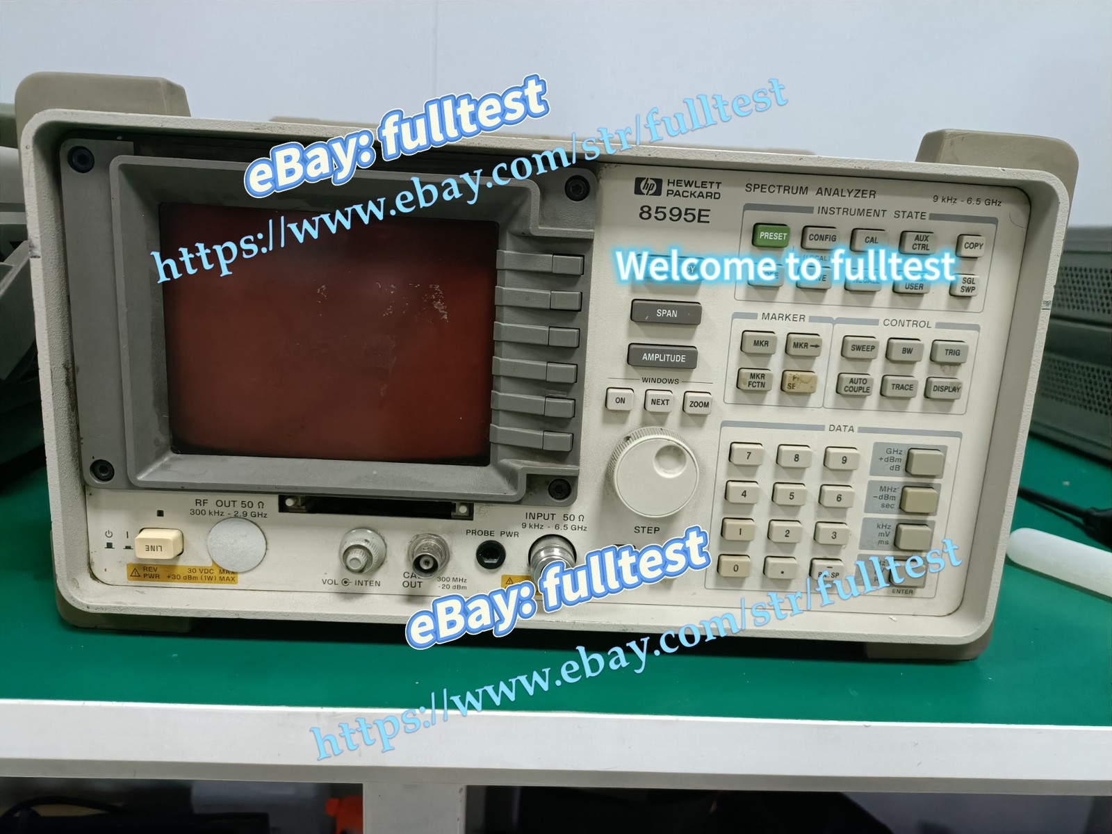 1PCS Keysight Agilent HP8595E Spectrum Analyzer 9kgz-6.5Ghz-fulltest