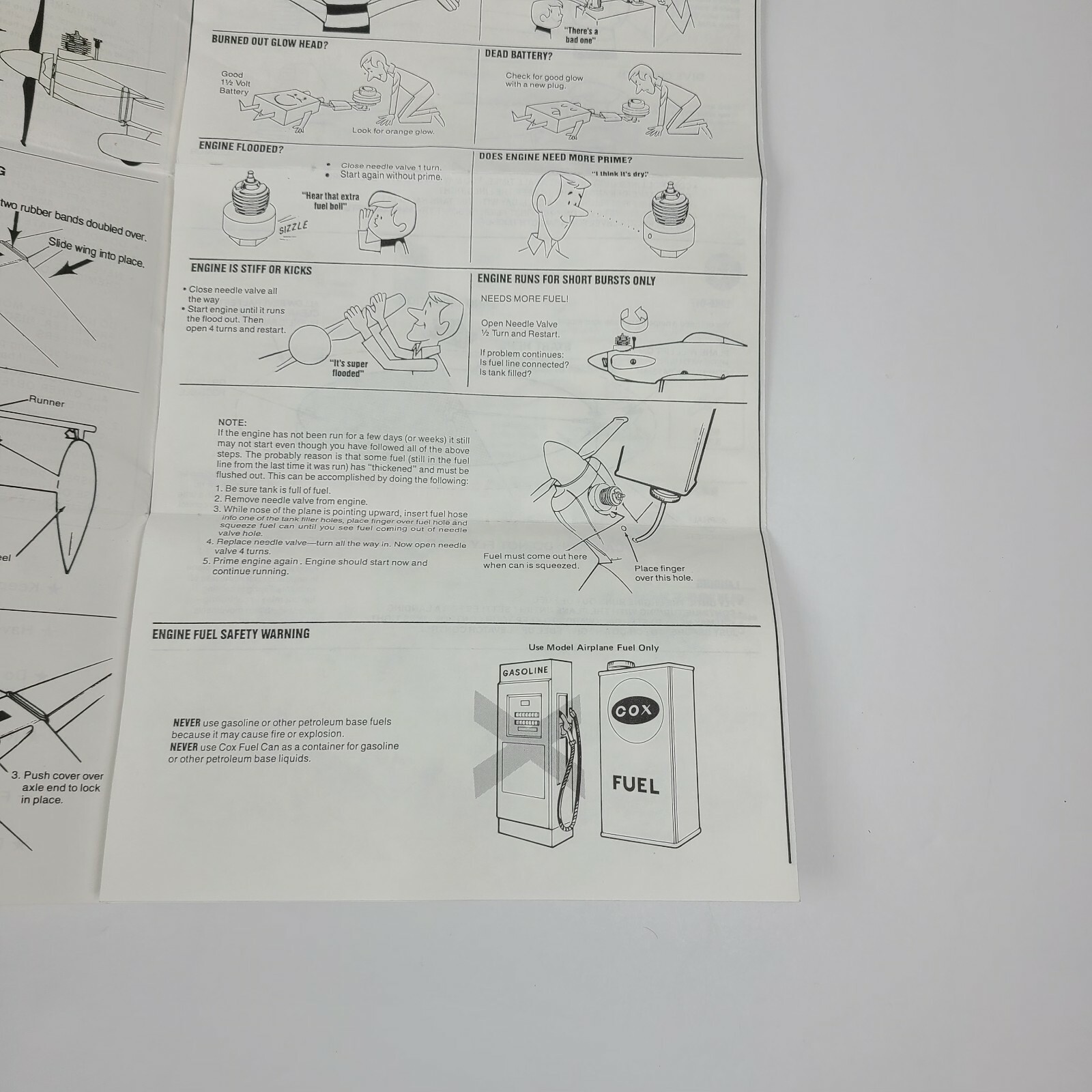 COX Vintage E-Z Flyer -Thunderbolt- Pilot's Flight Manual Complete, Good Cond.