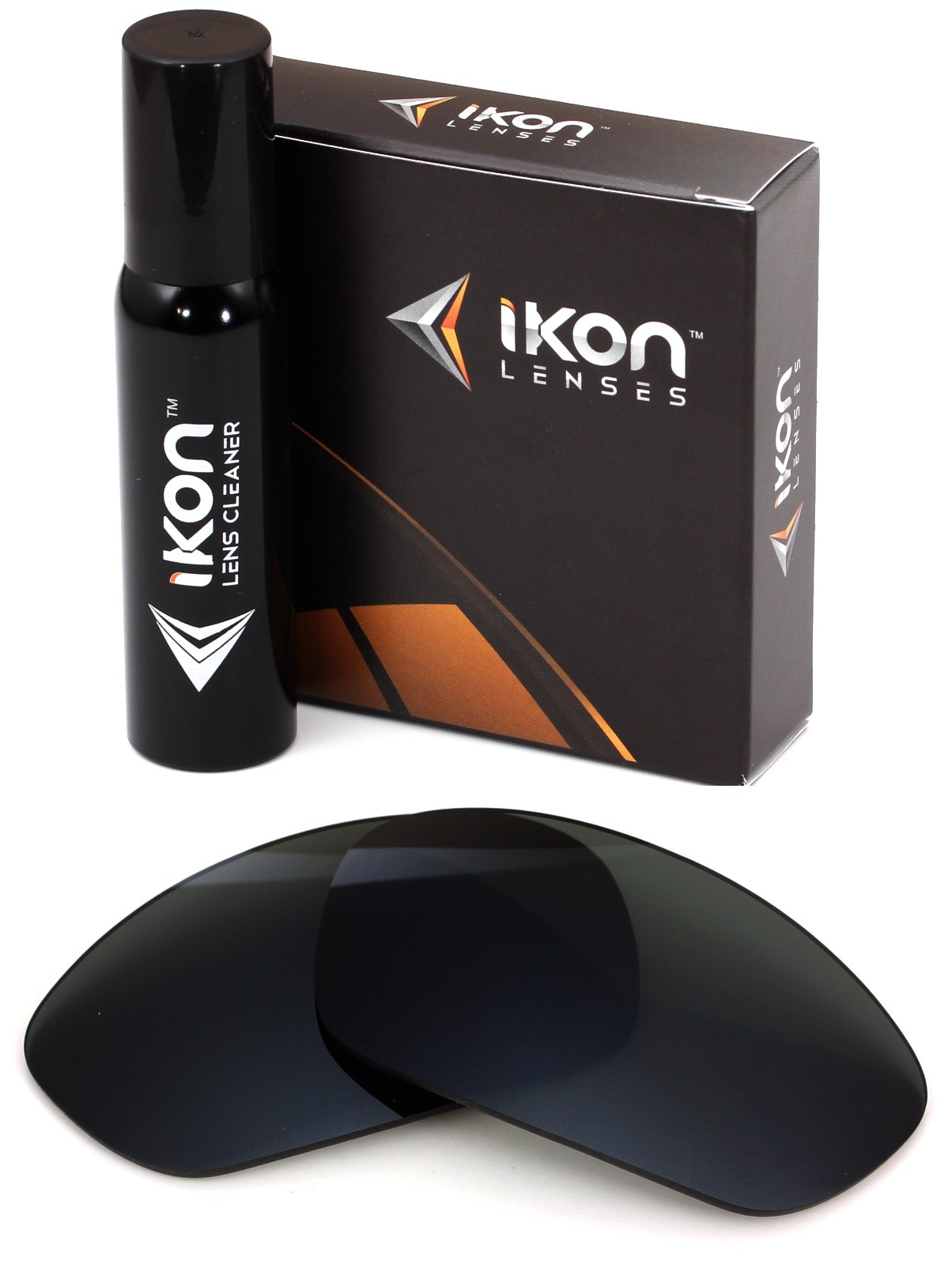 Polarized IKON Replacement Lenses For Ray Ban RB2027 Predator 2 (62MM) - Black