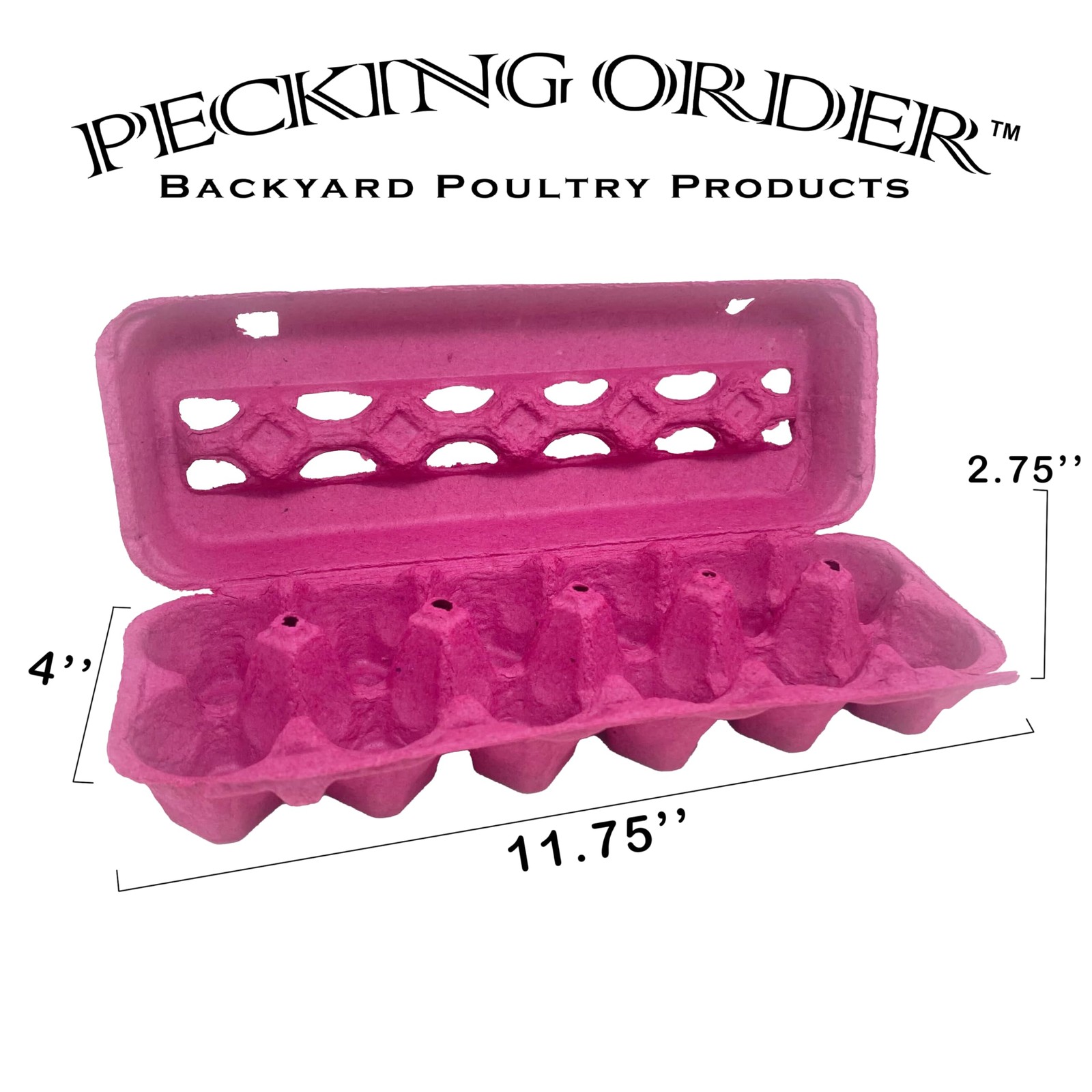 Pecking Order 9719 Pink Paper Pulp Egg Cartons - 50 Pack