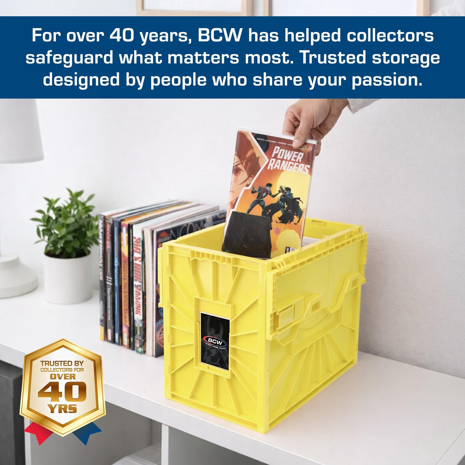 Bcw Short Comic Book Bin Holds 150 Comics Stackable Plastic Storage Acid-Free