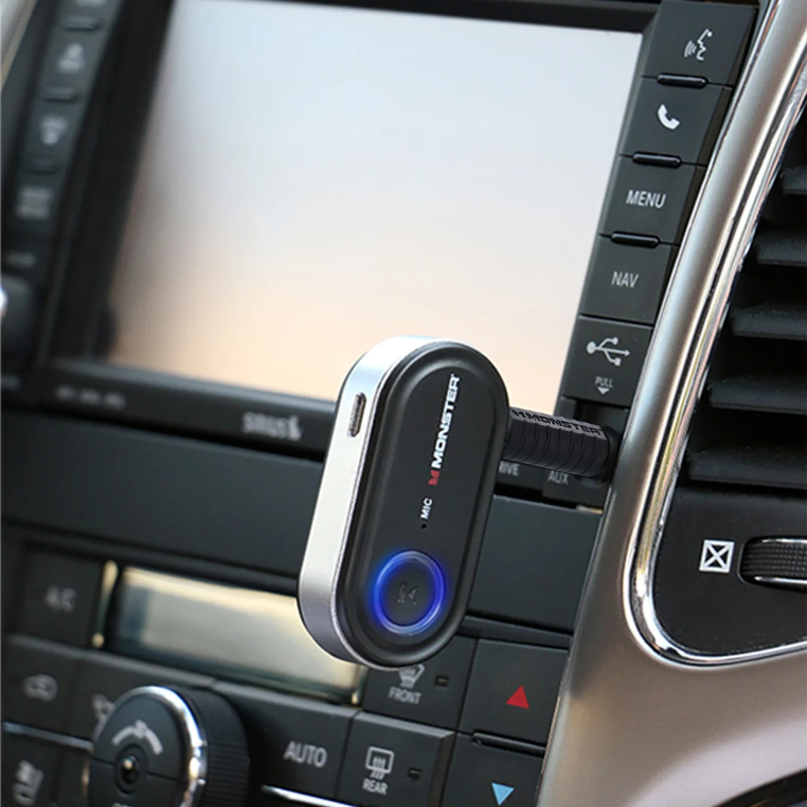 Monster 7-Piece Bluetooth Audio Receiver Kit Car Home Use