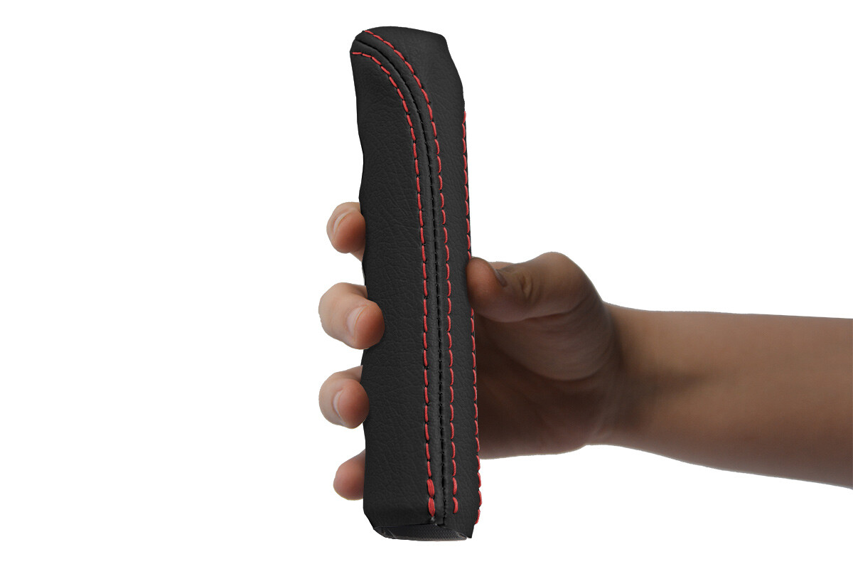 Handle E Brake Boot Cover Leather for BMW  E30 1984-1991 Black Red Stitch