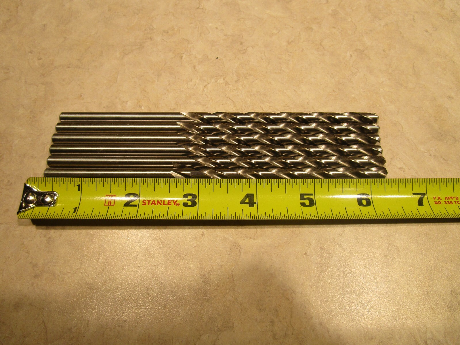 LOT OF 6 PRECISION TWIST DRILL HSS FR 2612 15/64", E0220