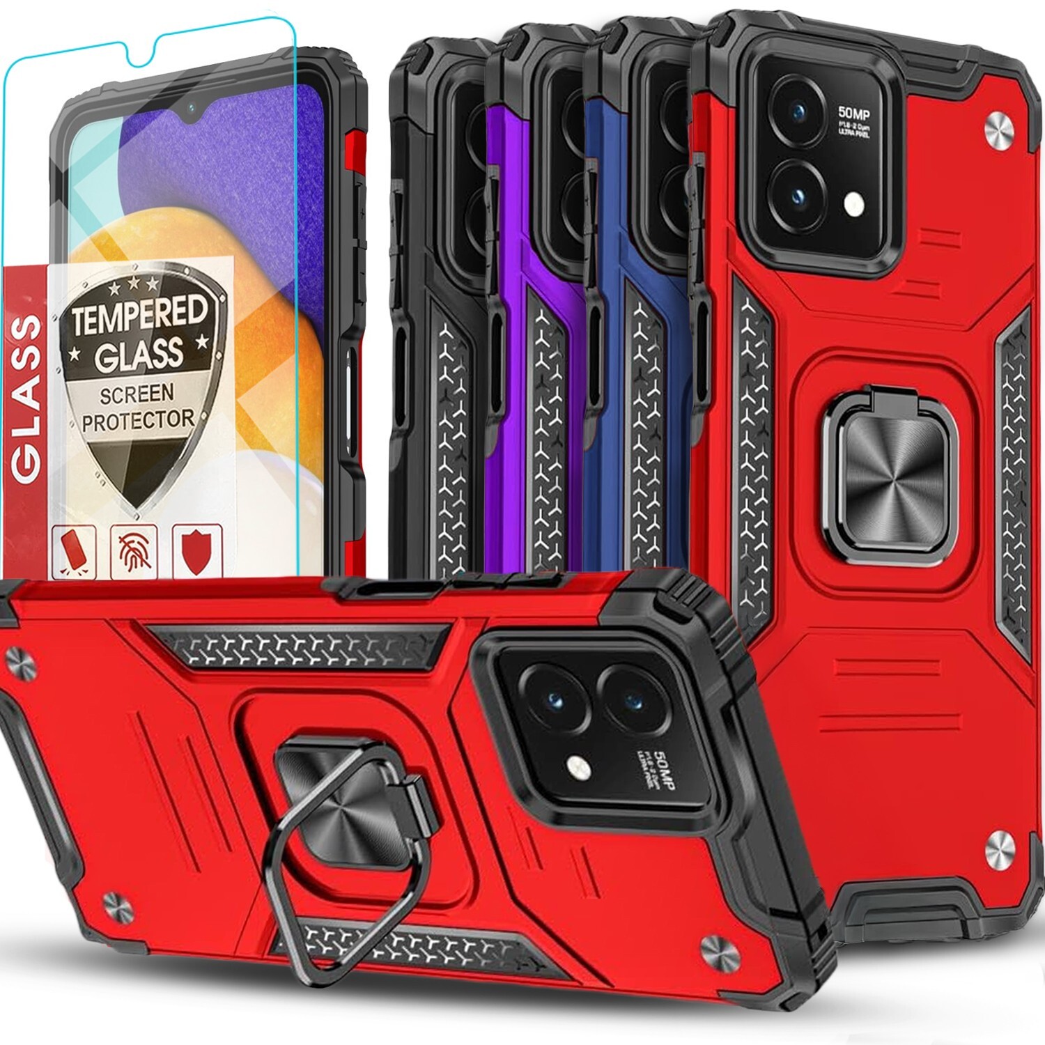 For Motorola Moto G Stylus 5G 2023 Case Phone Cover Shockproof + Tempered Glass