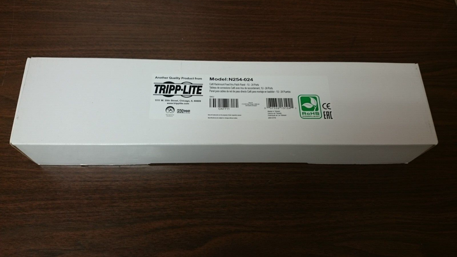 Tripp Lite 24-Port Cat5/6 Patch Panel Feed Rackmount