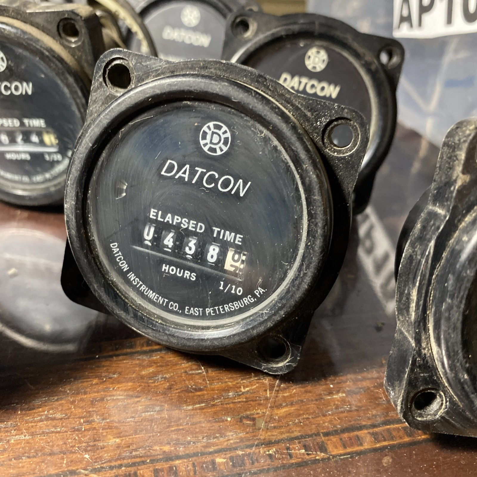 Qty.8 773E Datcon Elapsed Time Hours Indicator (Volts: 4/40) (AP10)