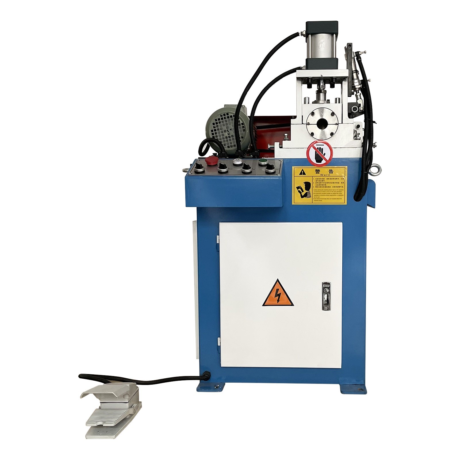 220V 0.75KW 3PH Single Head Pneumatic Chamfering Machine Burr Removal Machine