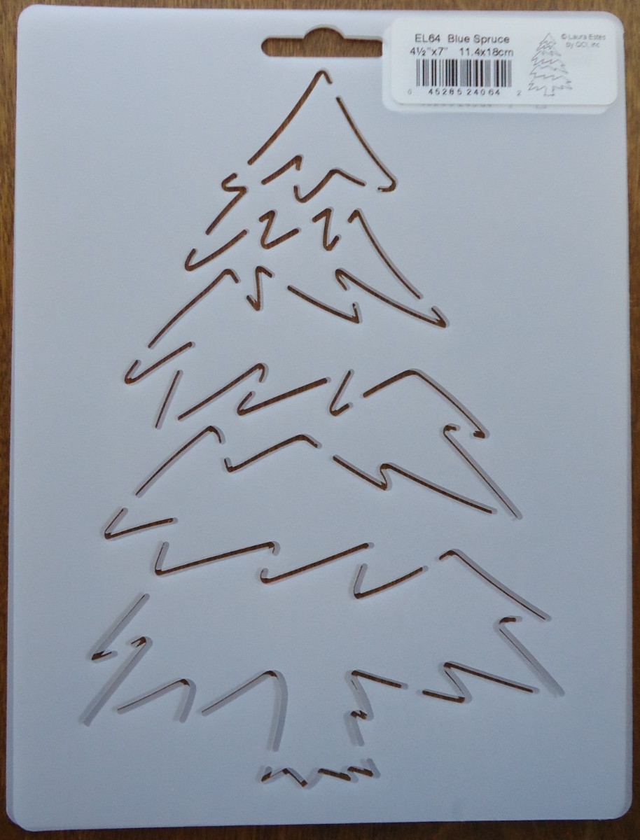 Stencil Quilting EL64 Blue Spruce 4 1/2"x7" 11.4x18cm quilt crafts QC sew tree