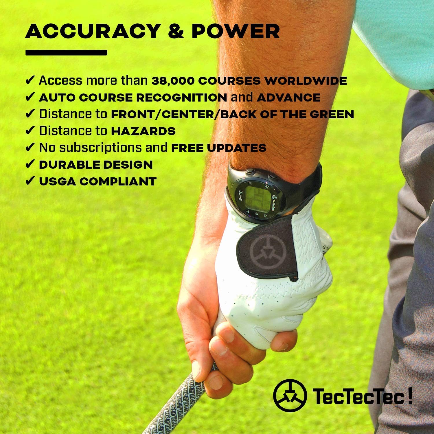 ULT-G Stylish, Lightweight and Multi-Functional Golf GPS Watch, Durable Wrist...
