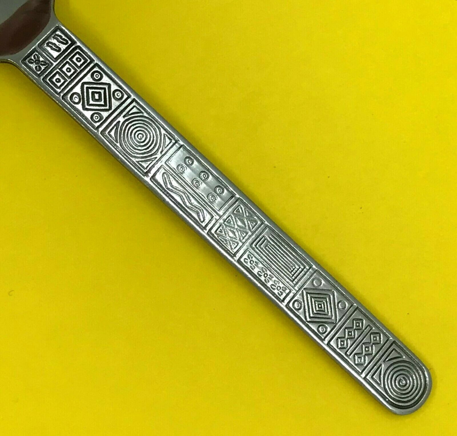 CAMBRIDGE AZTEC GLOSSY GEOMETRIC STAINLESS FLATWARE SINGLES & GROUPS - CHOICE