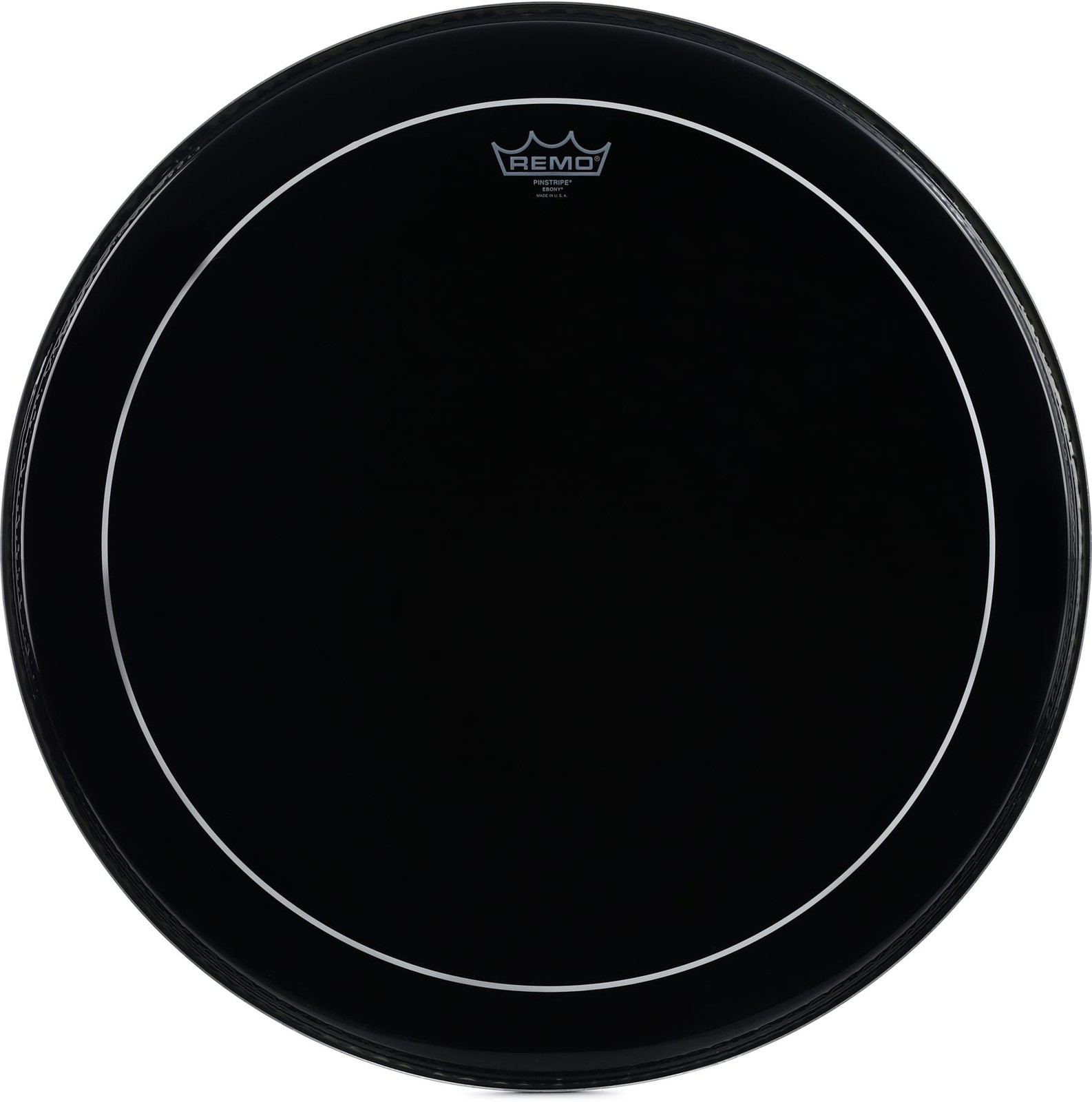 Remo Pinstripe Ebony Bass Drumhead - 22 inches (5-pack) Bundle