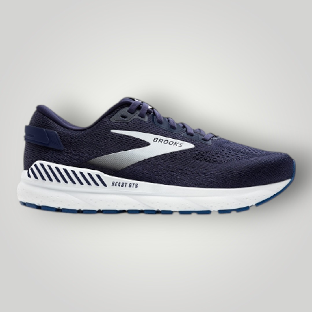 Brooks BEAST GTS 24 4E Wide Peacoat Blue White Men Running Shoe 1104254E452