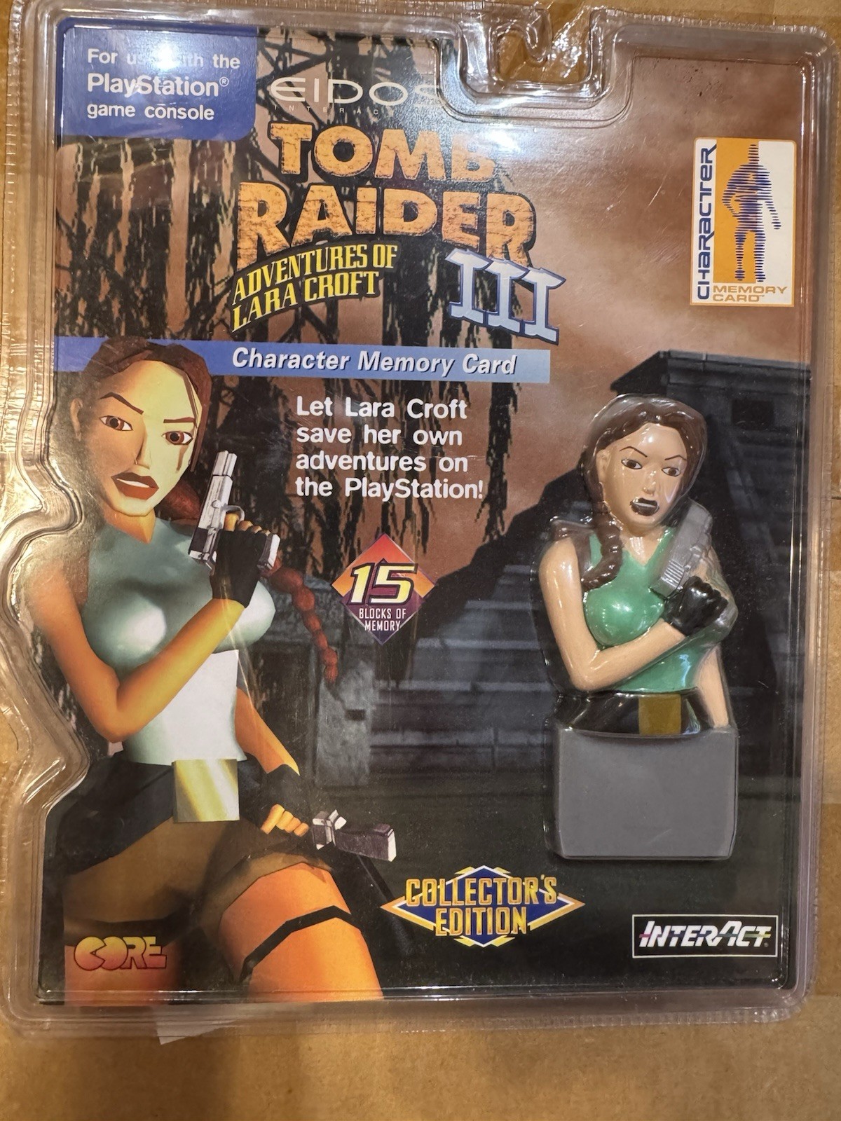 Tomb Raider III Lara Croft PlayStation PS1 Memory Card MINT OSS