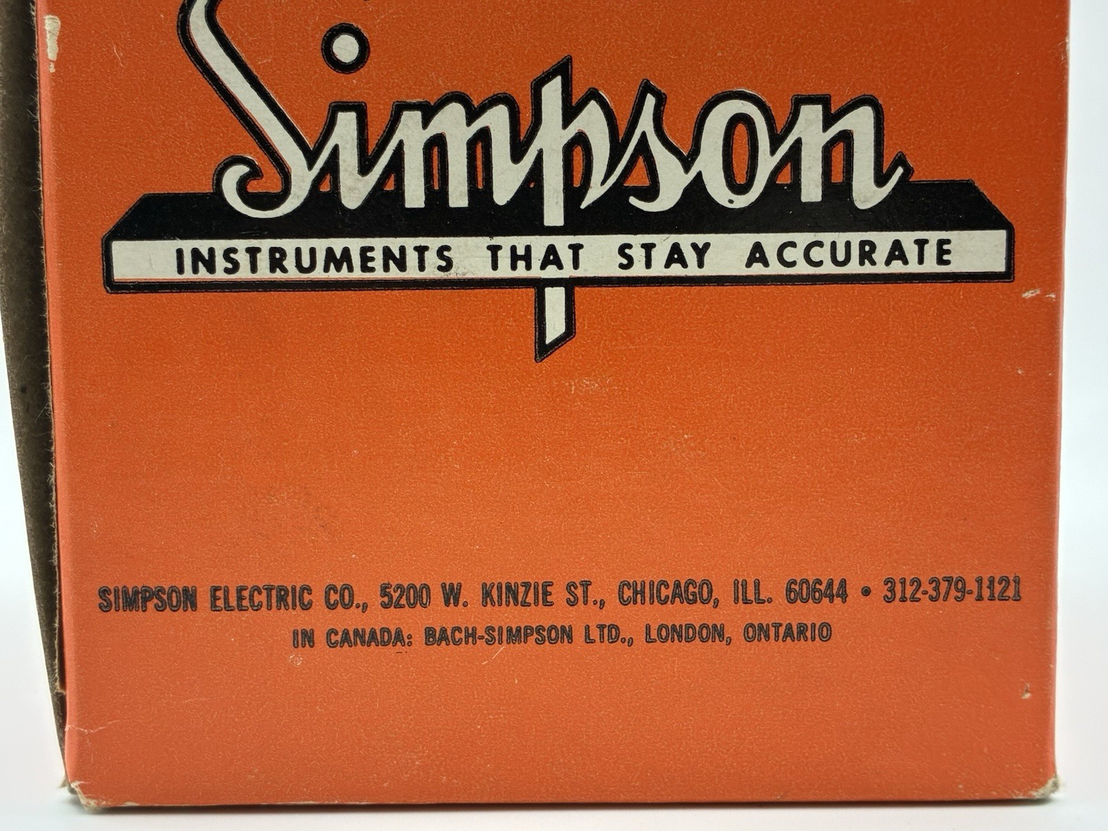 SIMPSON Instruments Motor Load Current Guage Model 2153 Discontinued + Hardware