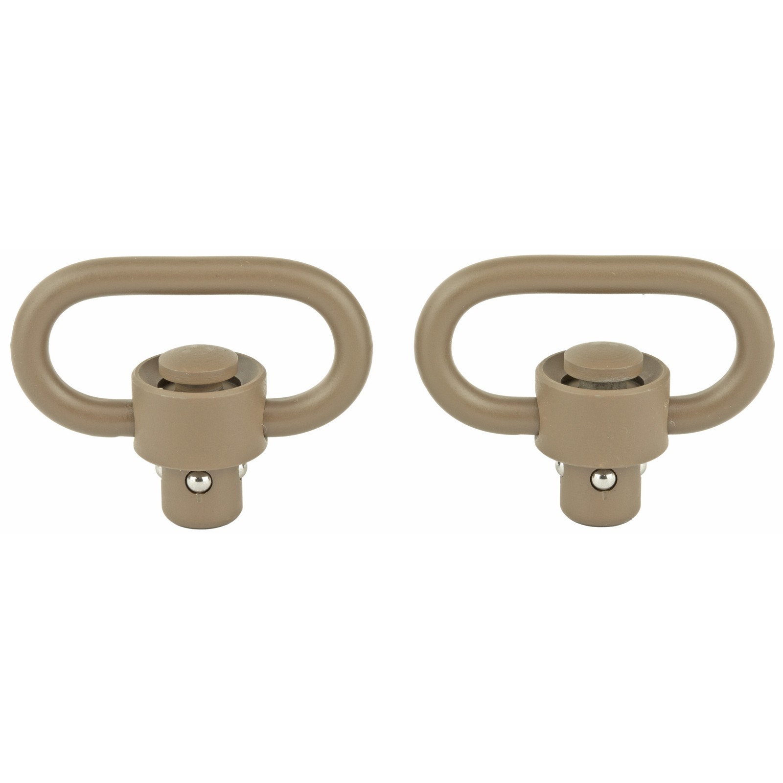 GrovTec Heavy Duty Push Button Sling Swivel Set - Flat Dark Earth - GTSW253