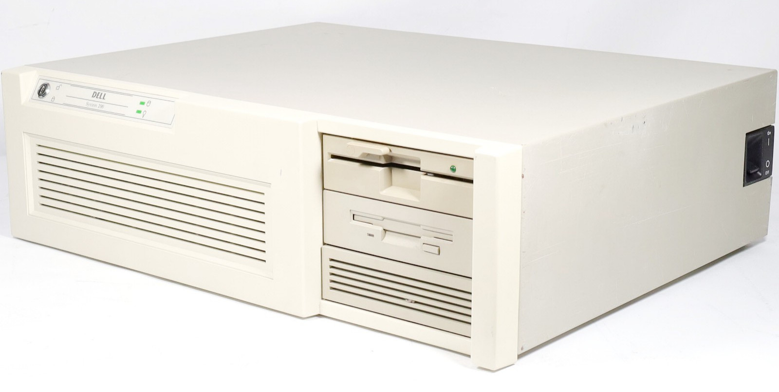 Vintage Old Logo Dell System 200 Desktop Computer 286 / PCCHIPS - Nice!