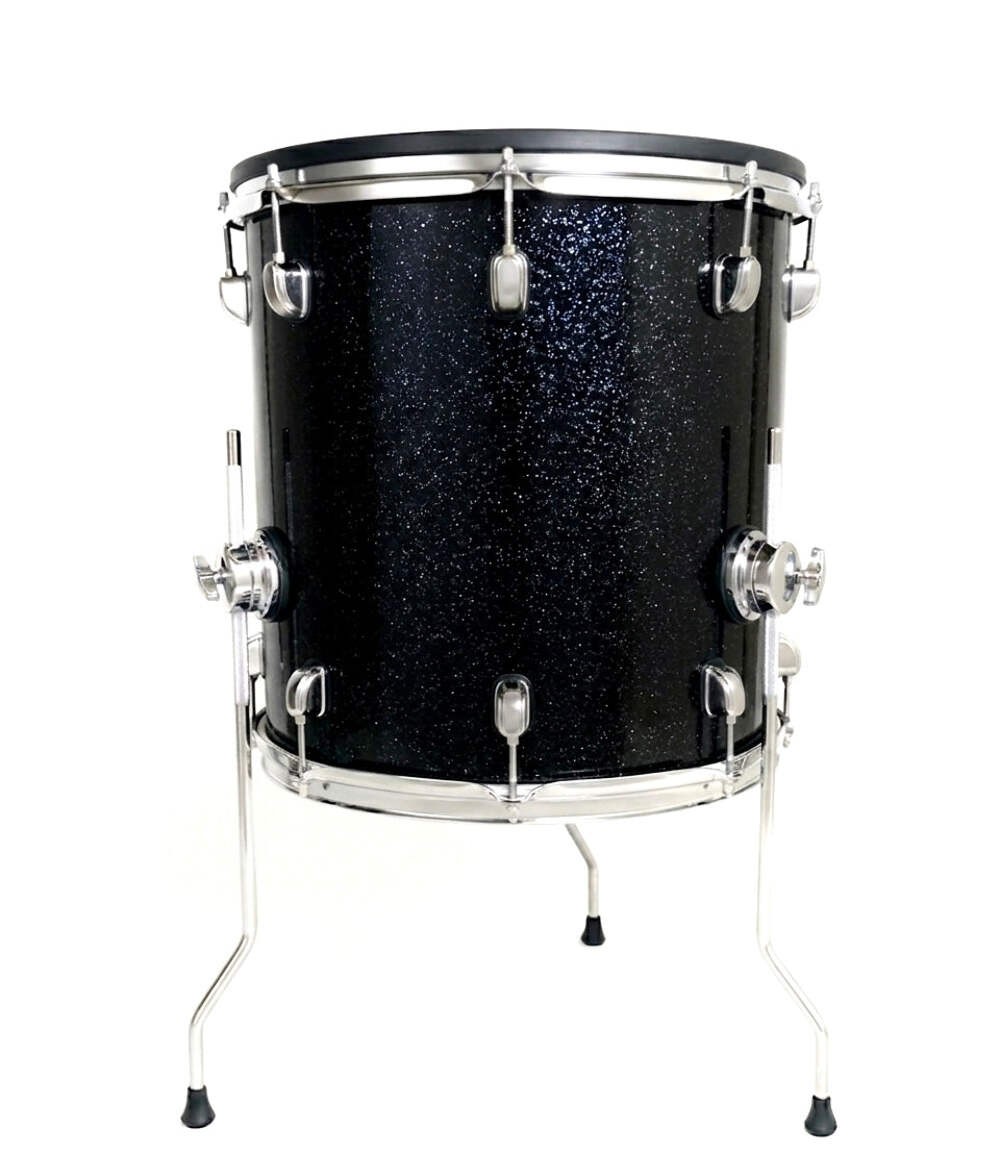 Dolby 14 x 14” Floor Tom BLACK SPARKLE Electronic Full Shell for Roland Alesis