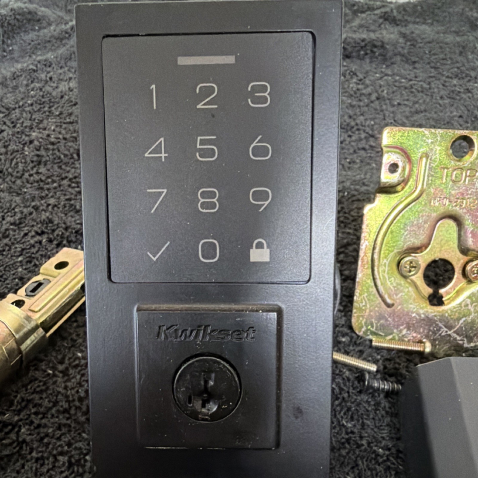 Kwikset SmartCode Keypad Smart Lock Electronic Deadbolt Black Matte Finish