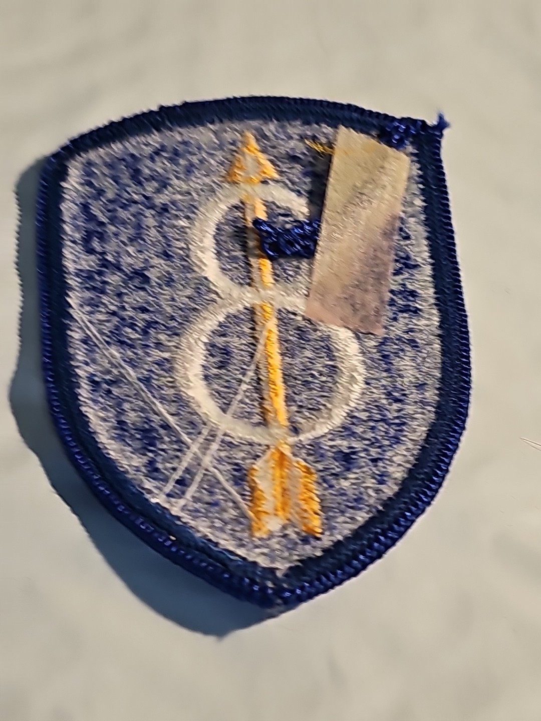 US Army 8th Infantry Iron On Patch Embroidered Blue Border New