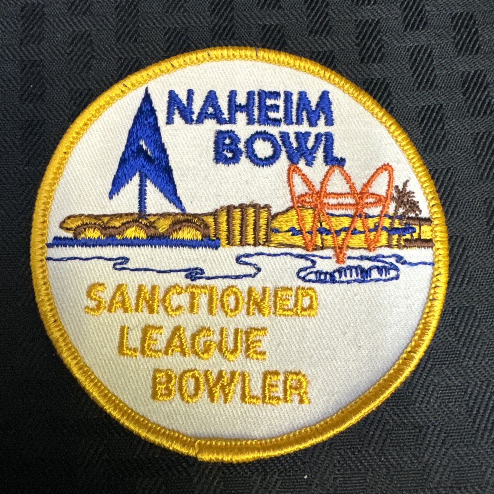 Rare Vtg Embroidered Sanctioned Bowler Leauge Patch Anaheim Bowl Free Shipping