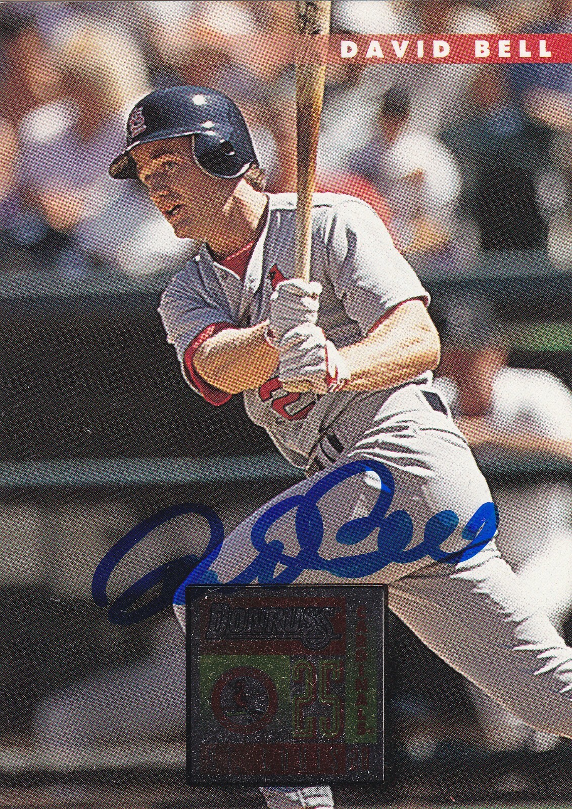 DAVID BELL ST LOUIS CARDINALS SIGNED CARD MARINERS INDIANS GIANTS REDS PHILLIES