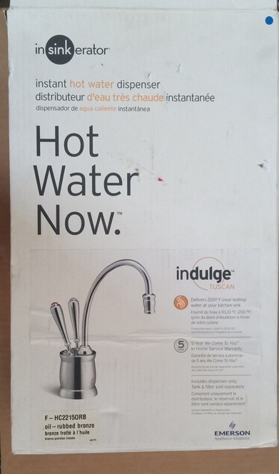 Insinkerator Hot Water Dispenser Oil Rubbed Bronze  Indulge Series F-HC22150RB