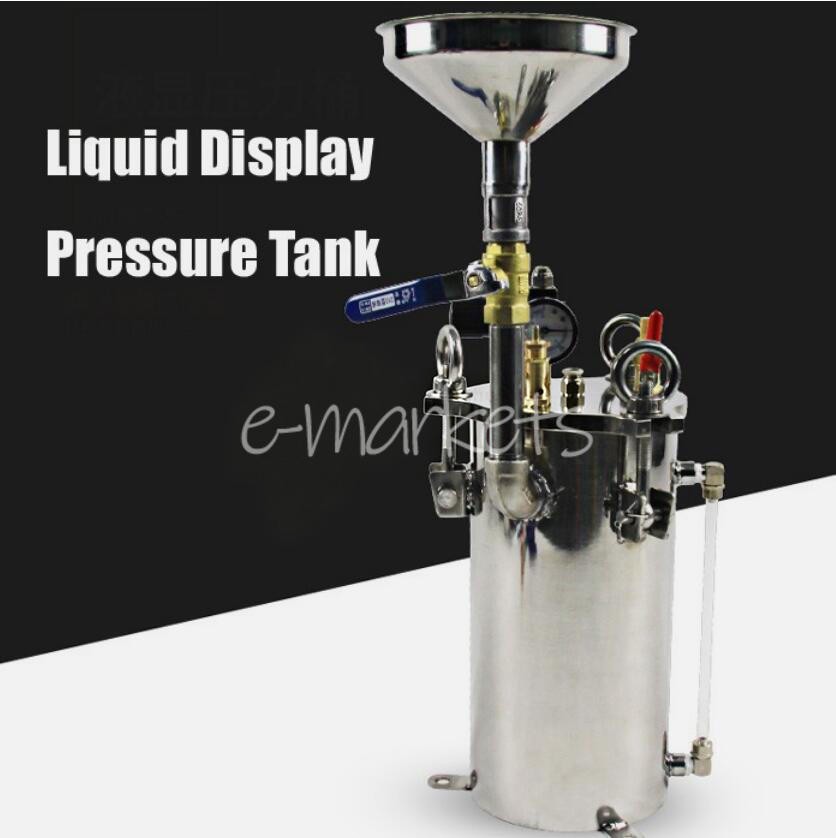 Stainless Steel Liquid Display Glue Dispenser Pressure Tank Funnel Pressure Tank