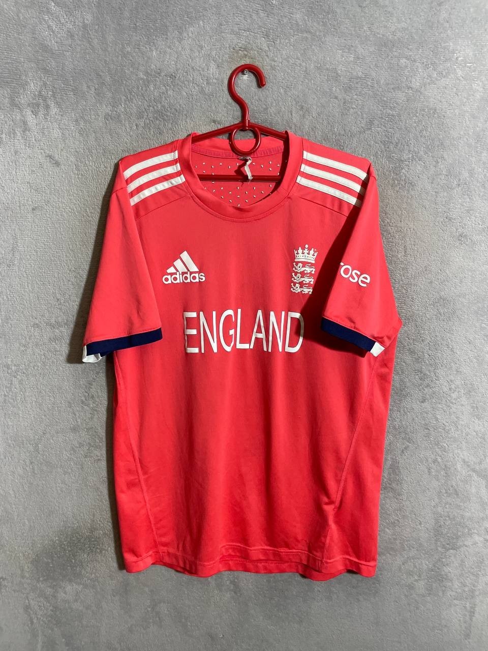 England Team Jersey Cricket Shirt Peach Adidas Trikot Men Size L