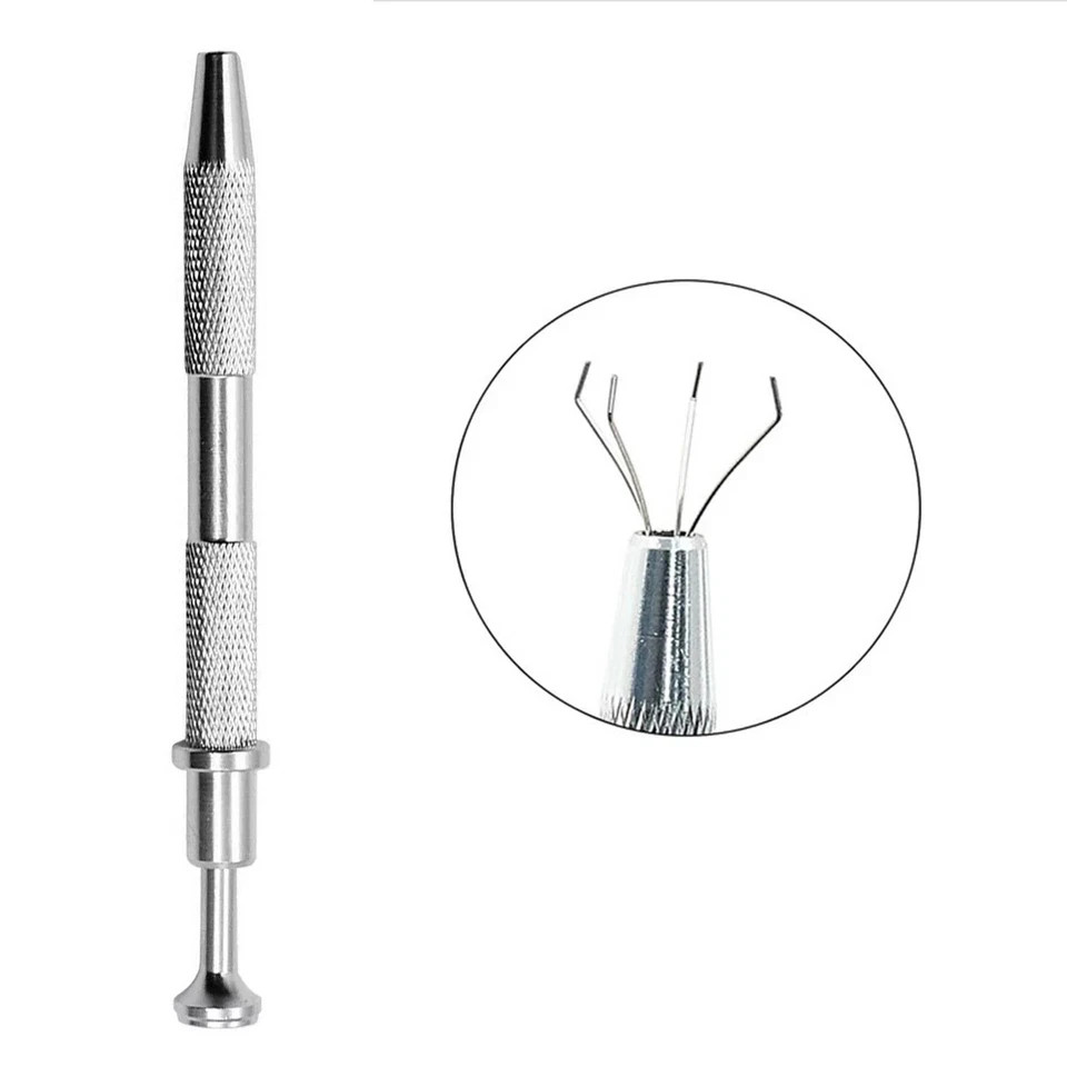 4-Claw Piercing Ball Grabber Aluminum Alloy Mini Rhinestone Claw Tweezers for Da