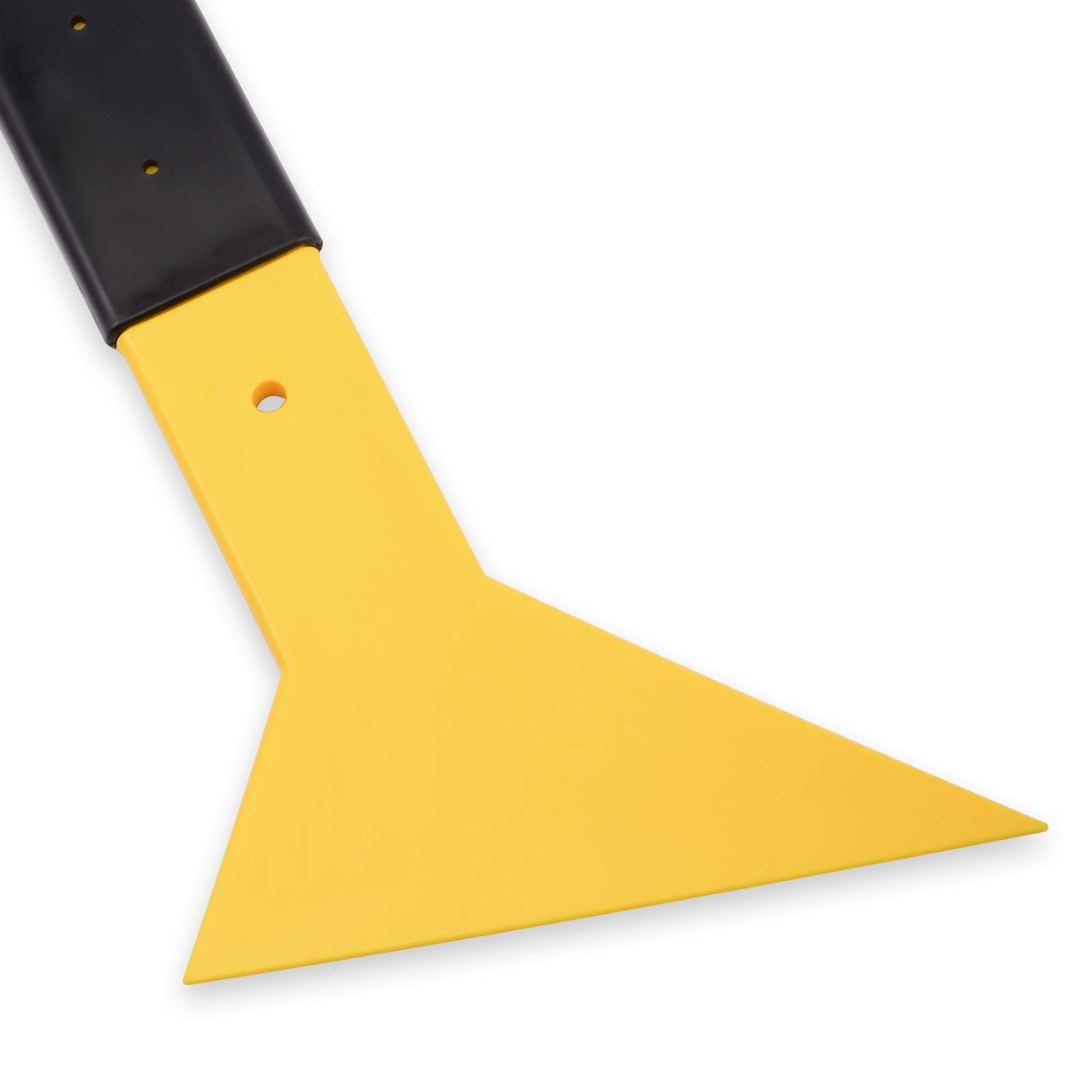 EHDIS Window Tint Squeegee Long Handle Scraper Tool Triangle Slim Foot Yellow