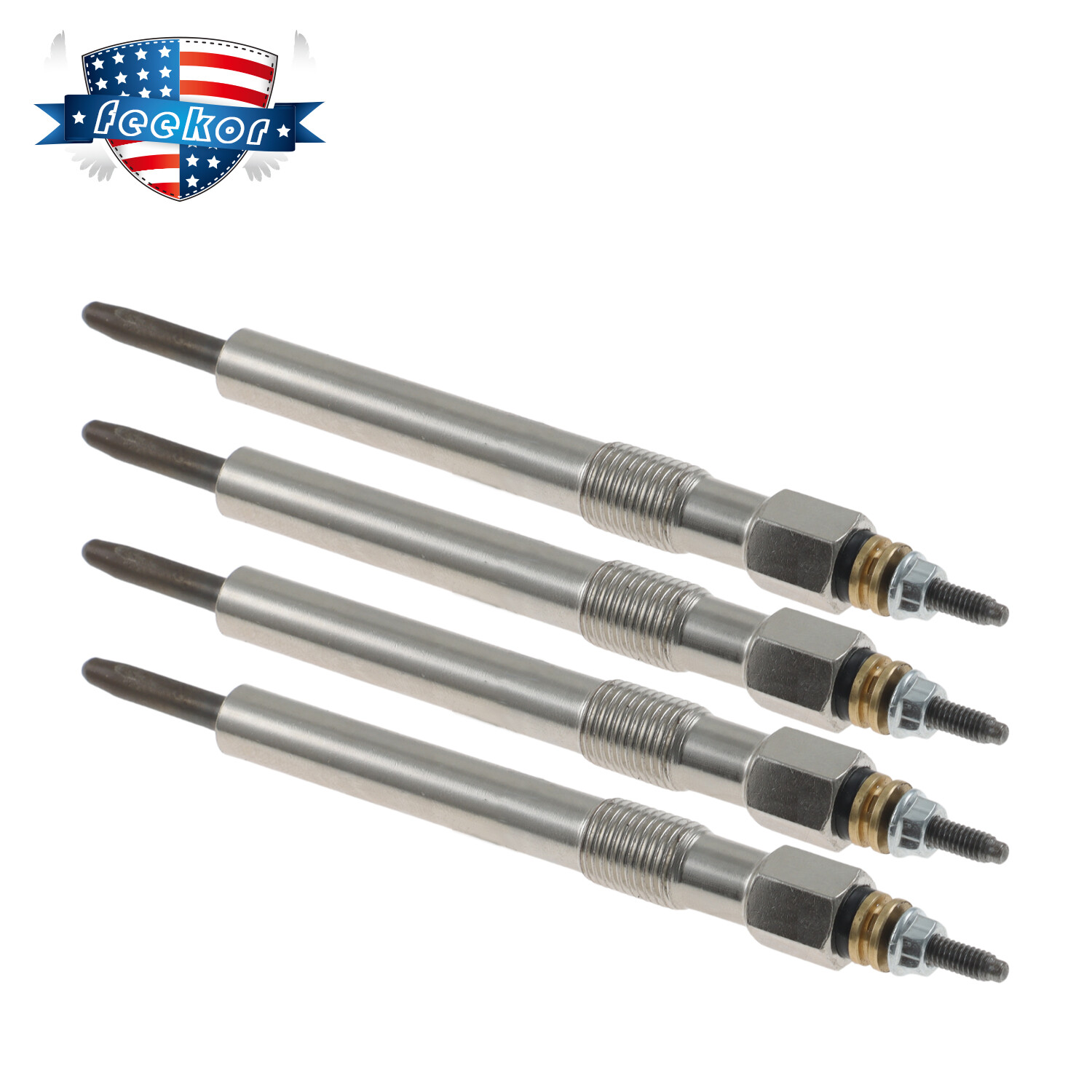 4Pcs Glow Plug Fit for 1998-2004 Isuzu NPR NPR-HD NQR 4.8L 8941337590