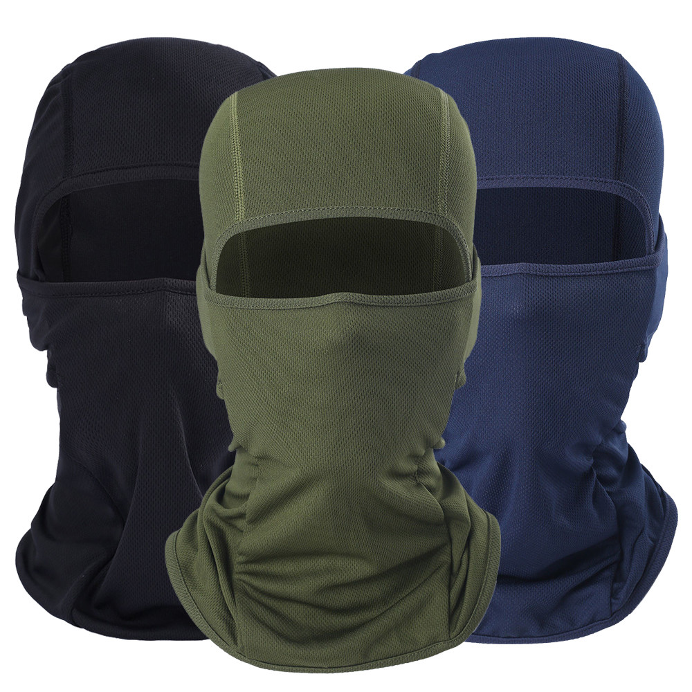 1/3PCS Full Face Mask Cover with Head Cover Motorcycle Headgear Balaclava Hat