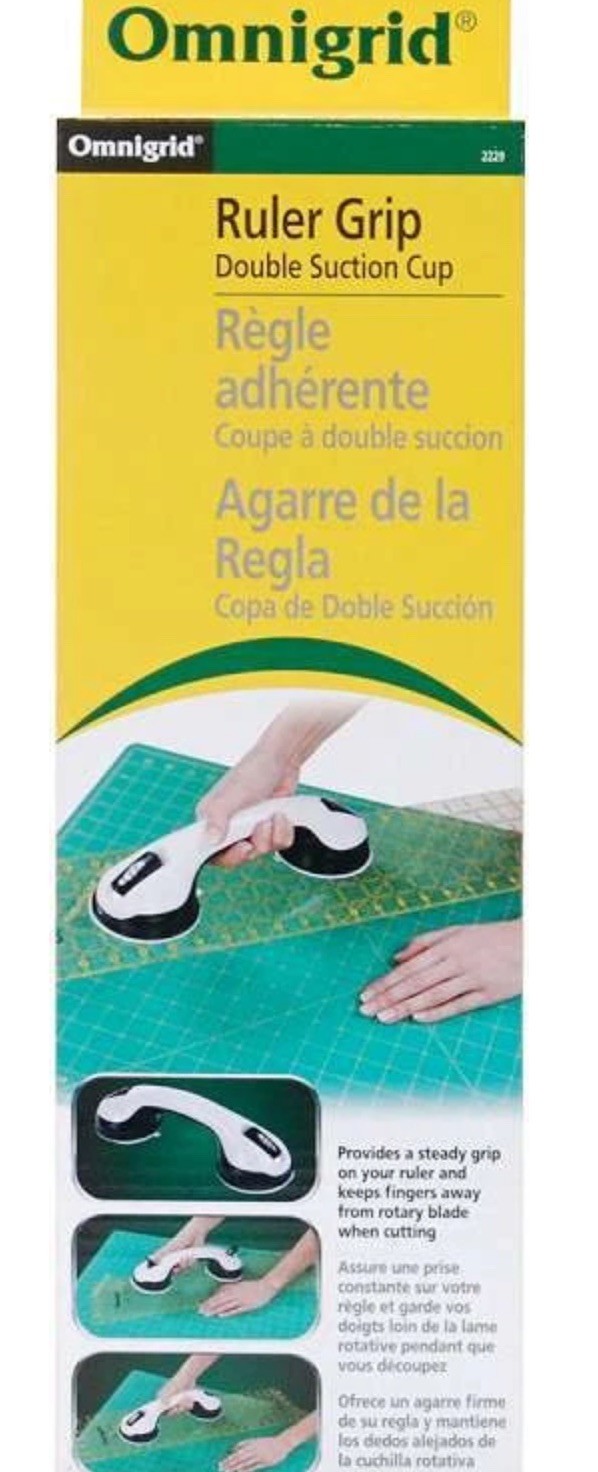 Omnigrid 2229 Ruler Grip Double Suction Cup White  USA