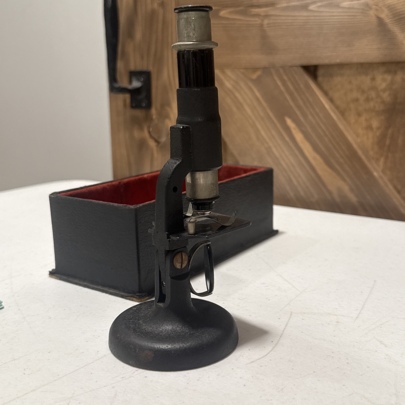 Antique Collectable WOLLENSAK MICROSCOPE 250 POWER Original Box